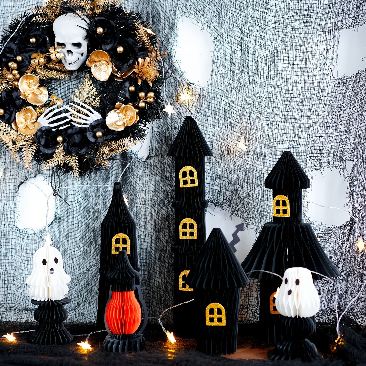 Gothic Halloween Wreath Door Hanging Decoration Halloween - Tophatter Daily Deals