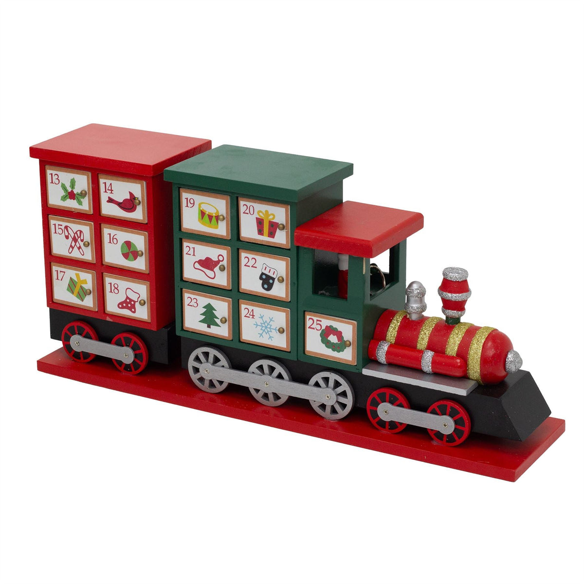 Santa Express Train Christmas Advent Calendar | Wooden Train Advent Calendar Advent Calendar - Tophatter Daily Deals