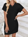 Round Neck Short Sleeve Mini Dress Casual Dresses - Tophatter Daily Deals