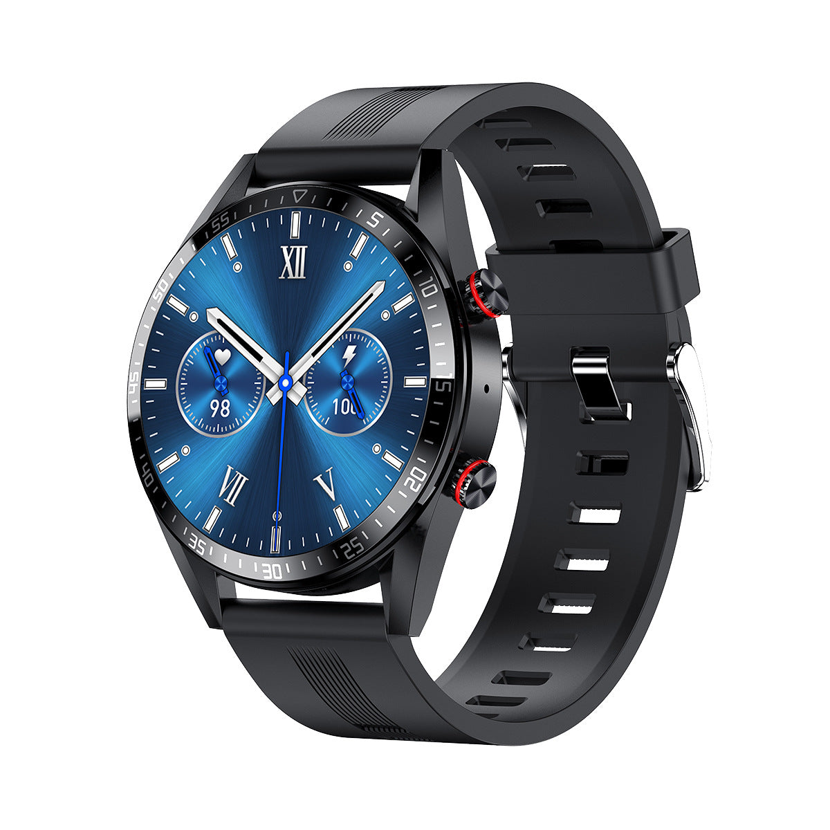 Bluetooth Call Smart Watch Music Heart Rate Blood Pressure Always Bright Screen Black Glue 0 - Tophatter Daily Deals