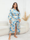 Plus Size Tie Waist Robe Sleep Dresses - Tophatter Daily Deals