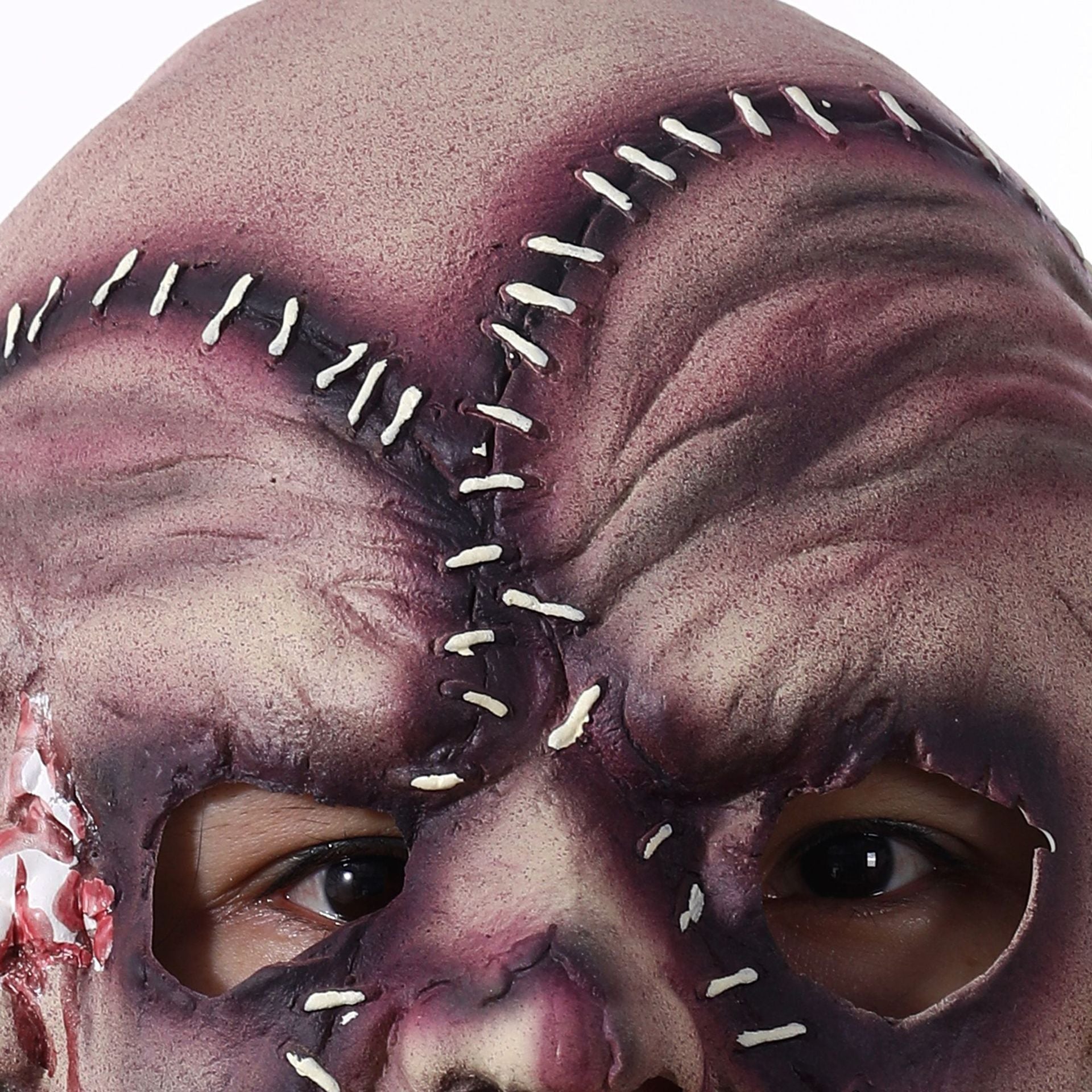 Halloween Mask Three Sided Grimace Latex Cosplay Prop 3D Changing Face Moving Picture Frame - Tophatter Daily Deals