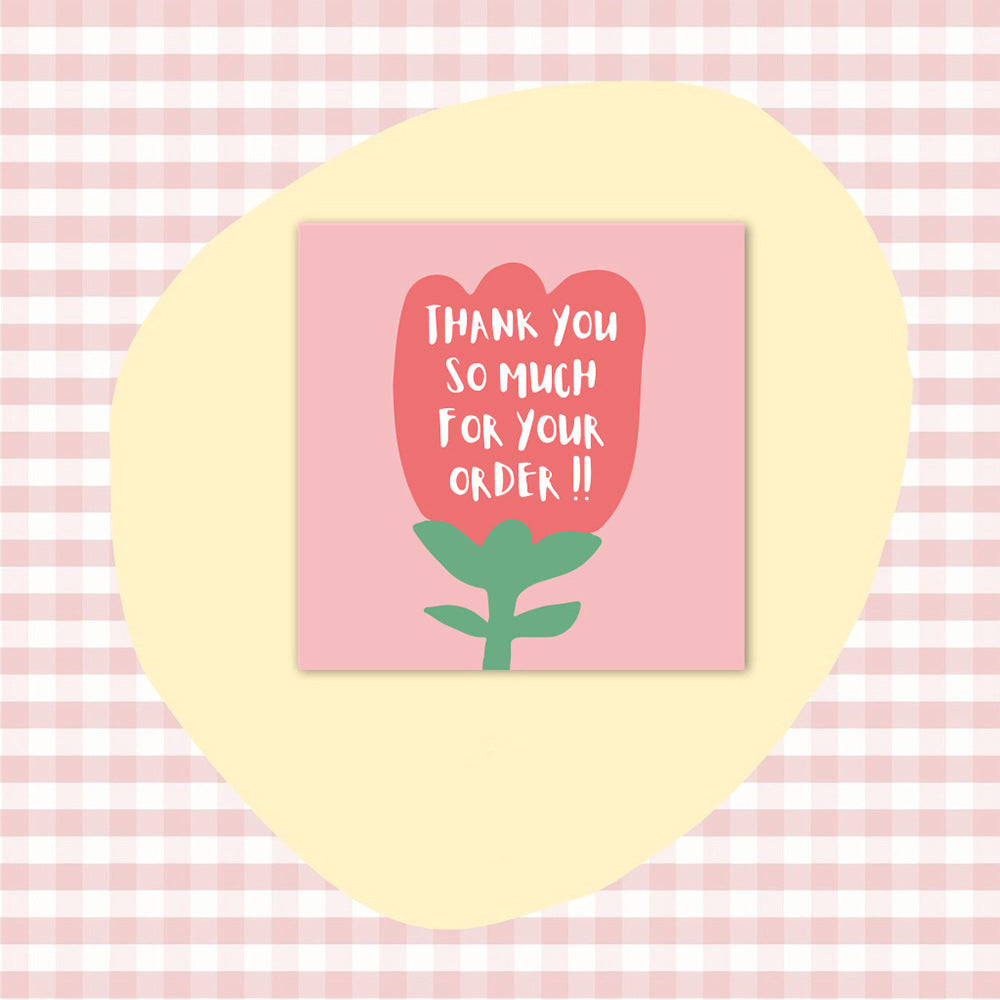 50 PcsPack Square Simple Thank-you Card Coated Paper Business Cards K113 Style 50 Pieces 0 - Tophatter Daily Deals