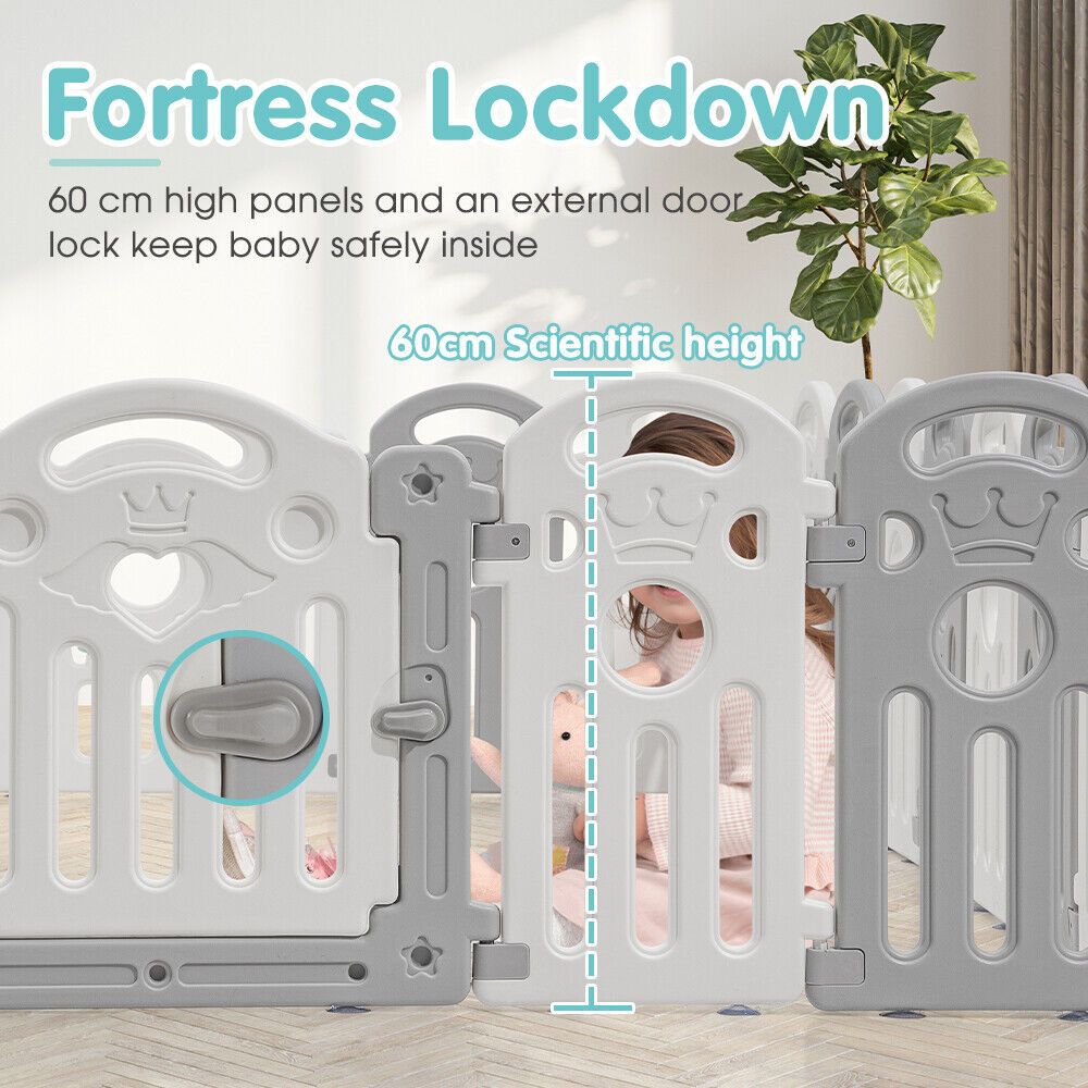 Kids Playpen 18-Panel Baby Safety Gate Fence Baby & Kids > Baby & Kid's Toys > Outdoor Play Equipment - Tophatter Daily Deals