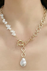 Freshwater Pearl Copper Necklace Necklaces - Tophatter Daily Deals