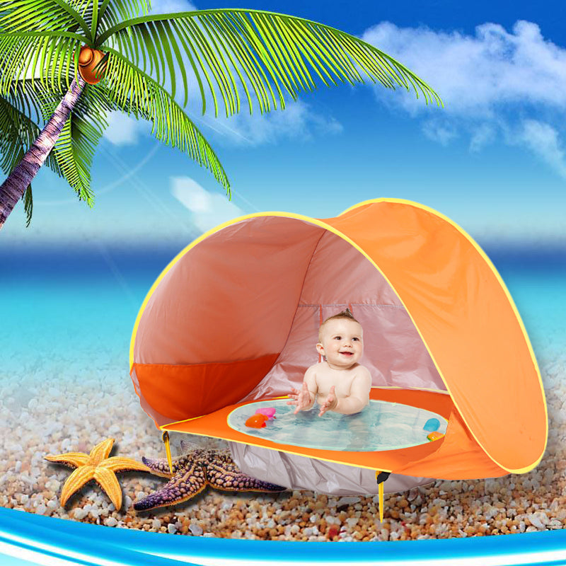 Baby Beach Tent Portable Shade Pool UV Protection Sun Shelter For Infant Outdoor Toys Child Swimming Pool Play House Tent Toys 0 - Tophatter Daily Deals