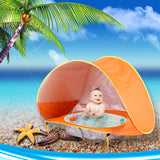 Baby Beach Tent Portable Shade Pool UV Protection Sun Shelter For Infant Outdoor Toys Child Swimming Pool Play House Tent Toys 0 - Tophatter Daily Deals