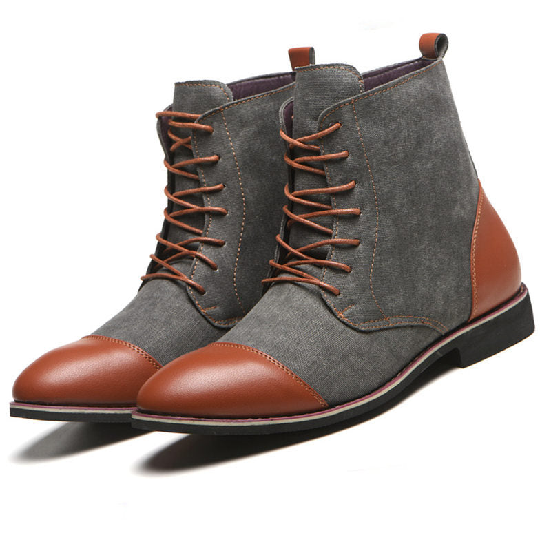 Autumn Winter Men Shoes Plus Size 47 48 Size Boots Grey 0 - Tophatter Daily Deals