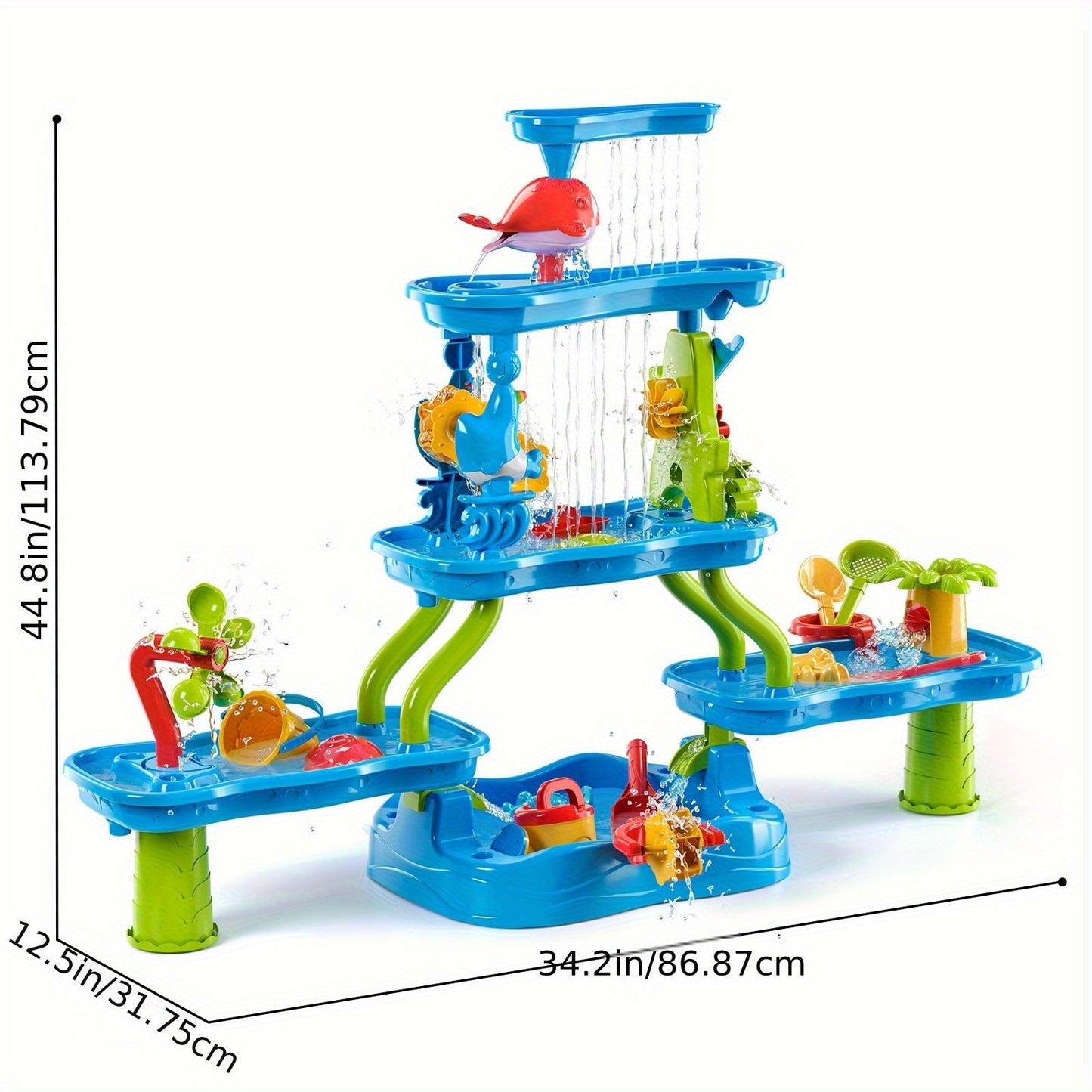 4-Tier Kids Water and Sand Activity Table Pool Toys & Inflatables - Tophatter Daily Deals