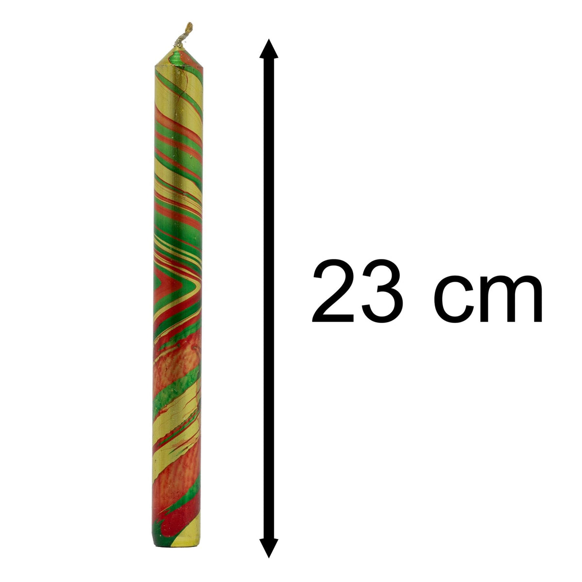 The Colour Emporium Set of 3 Metallic Hand-dipped Marbled Christmas Candles Candle - Tophatter Daily Deals