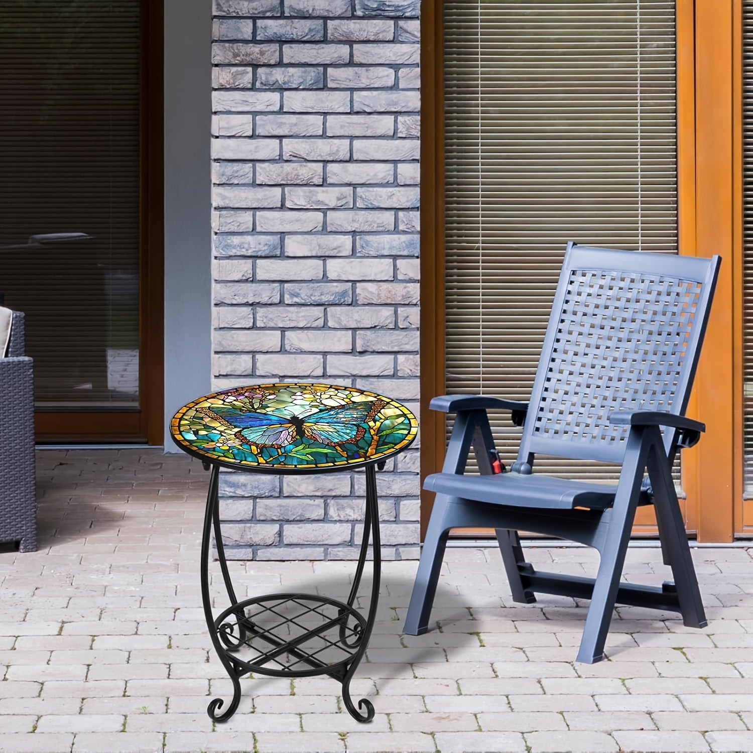 Metal Side Table Mosaic Dining Tables - Tophatter Daily Deals