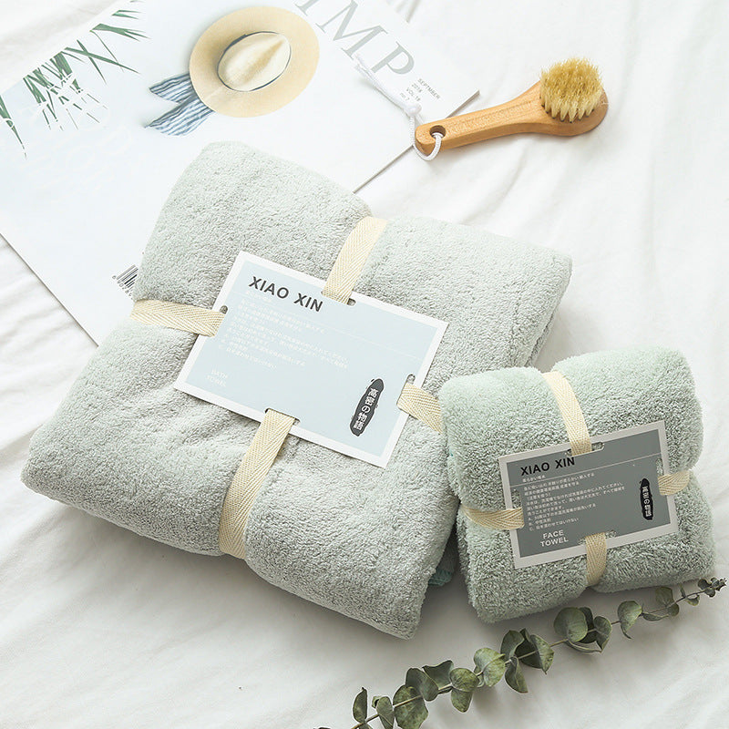 Absorbent Bath Towel For Mother And Child 2 Style 70x140 plus 34x74 0 - Tophatter Daily Deals