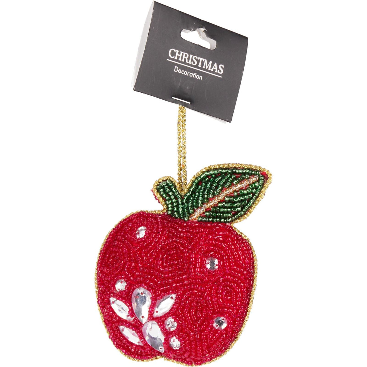 Apple Beaded Christmas Tree Bauble | Colourful Fruit-shaped Tree Ornaments Baubles - Tophatter Daily Deals