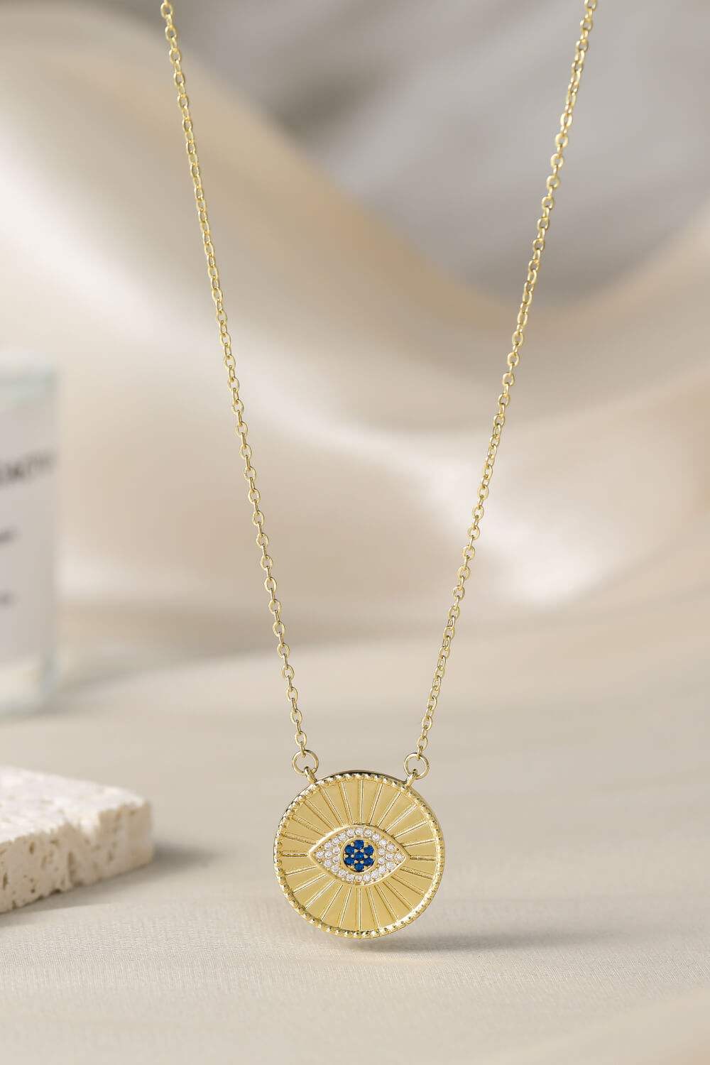 Rhinestone Evil Eye Pendant Necklace Necklaces - Tophatter Daily Deals