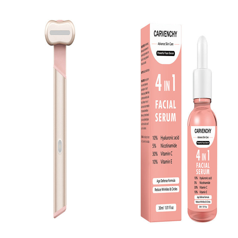4 Colors Electric Red Blue Light Beautification Instrument Therapeutic Warmth Face Massage Rose Gold 0 - Tophatter Daily Deals