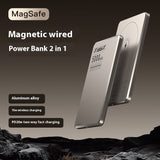 Aluminum Alloy Ultra-thin Double Pop-up Window Creative Magnetic Fast Charging Small Light Power Digital Display Mobile Power Supply Titanium Alloy 5000 MA 0 - Tophatter Daily Deals