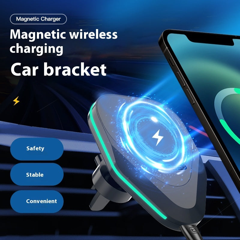 360 Degree Rotary Magnetic Adhesive Wireless Charging On-board Bracket 0 - Tophatter Daily Deals