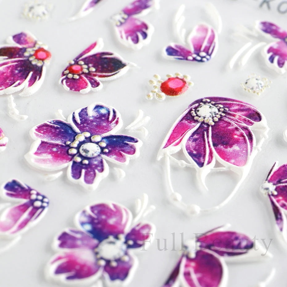 5D Three-dimensional Relief Nail Sticker 0 - Tophatter Daily Deals