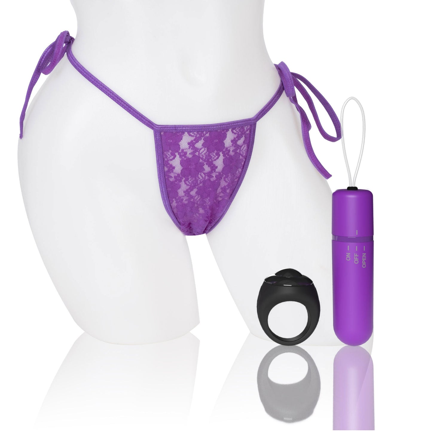 Vibrating Panty Set W/ Remote Ring 4t High Pitch Treble (Grape) > Sex Toys For Ladies > Panty Vibes - Tophatter Daily Deals