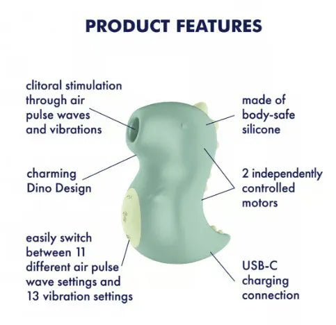 Satisfyer Din-Oooh – Compact Pressure Wave Vibrator with Two Motors > Sex Toys For Ladies > Air Pulsation - Tophatter Daily Deals