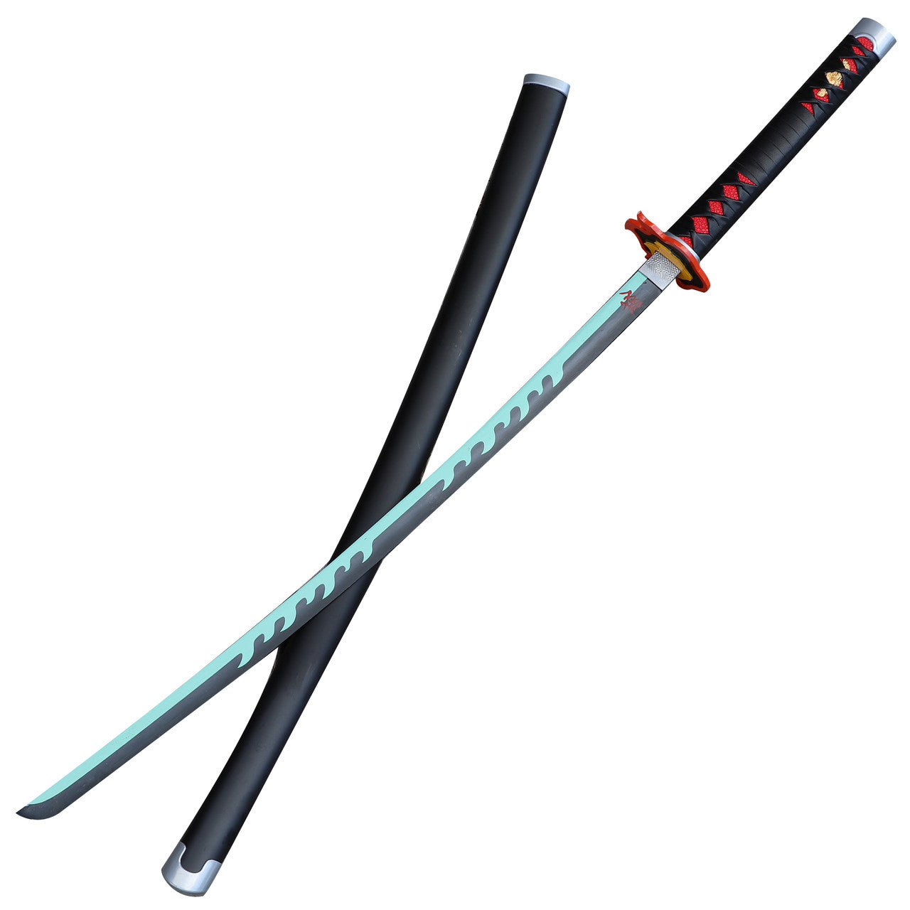 Kamado Tanjiro Collectible Demon Slayer Replica Black Nichirin Katana Sword - Tophatter Daily Deals