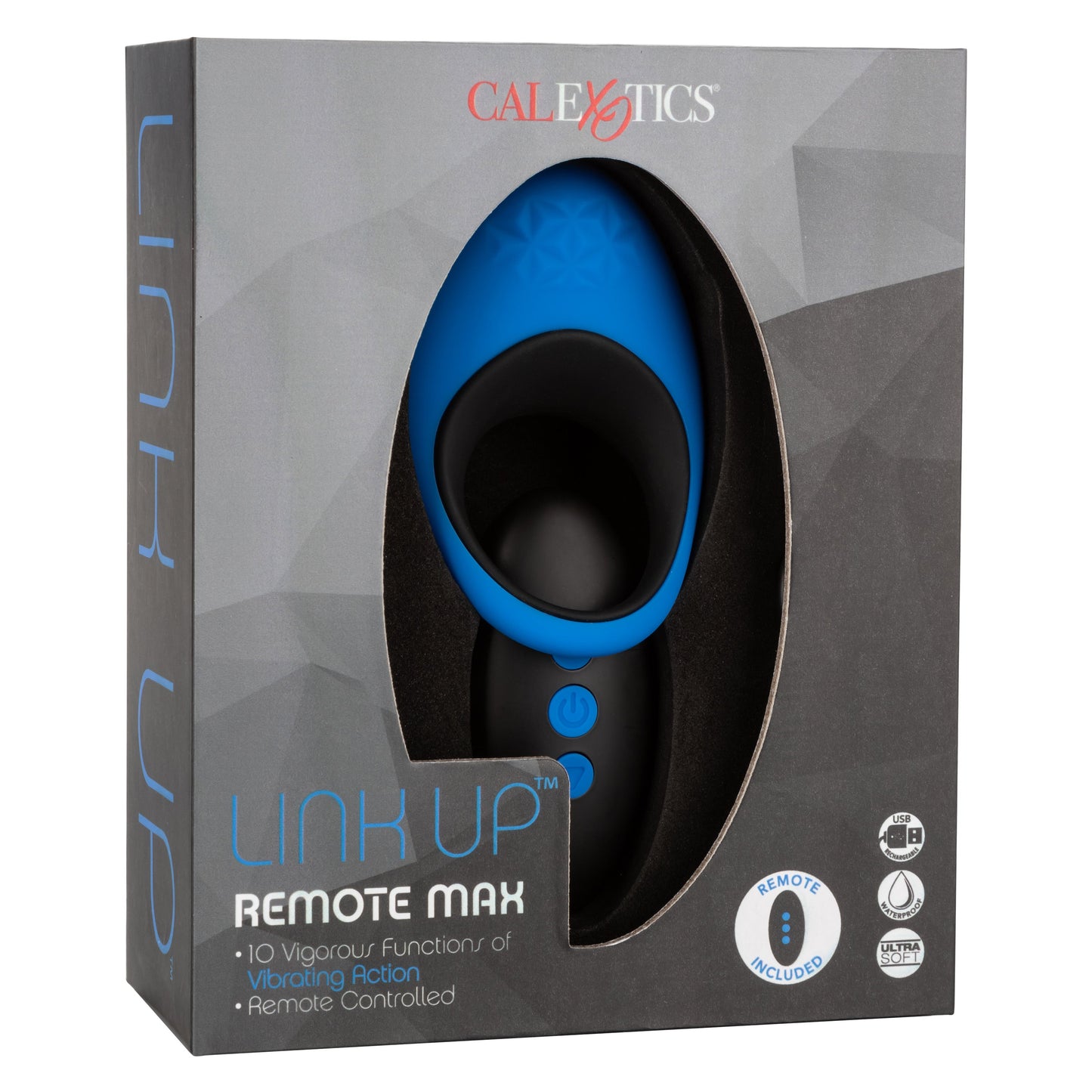 Link Up Remote Max Dual Stimulating Vibrating Silicone Ring With Remote Control Blue > Sex Toys > Couples Toys - Tophatter Daily Deals