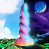 Moon Rider Glow in the Dark Unicorn (Colorful Sunburst) – Vibrant Glow Dildo 7 Inches > Dildos > Fantasy - Tophatter Daily Deals