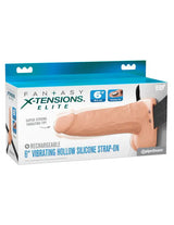 Fantasy X-Tensions Elite (Light) – 6 Inch Vibrating Hollow Silicone Strap-On > Dildos > Strap On Harnesses - Tophatter Daily Deals