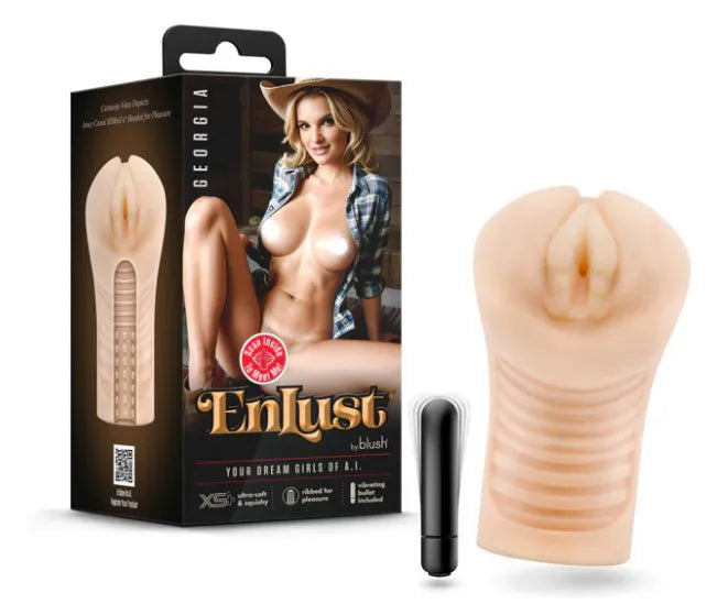 Enlust Georgia Male Masturbator with Bullet Vibrator – Premium Masturbator > Sex Toys For Men > Masturbators > Vibrating - Tophatter Daily Deals