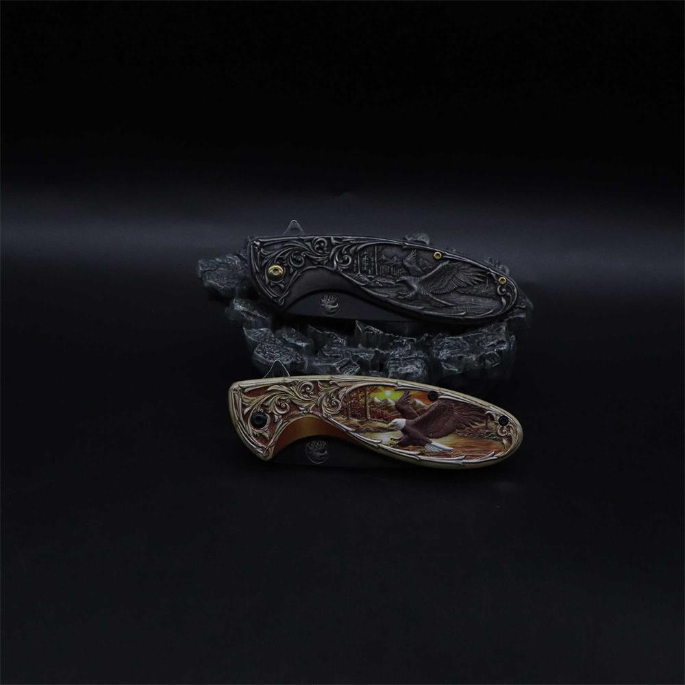 3D Sculpture Eagle Relief Folding Knife - Tophatter Daily Deals