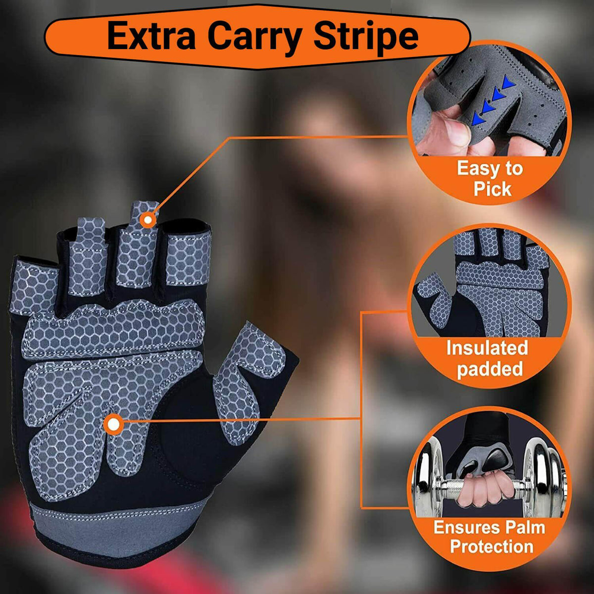 Weight Lifting Gloves for Men and Women - Best Gym Gloves Exercise & Fitness - Tophatter Daily Deals