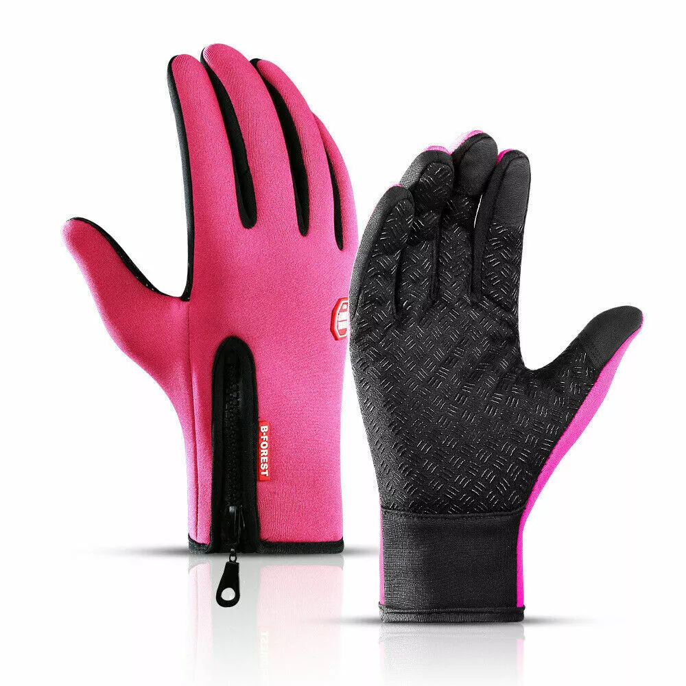 Heated Winter Gloves Thermal Sports Gear Fall 2025 Pink - Tophatter Daily Deals
