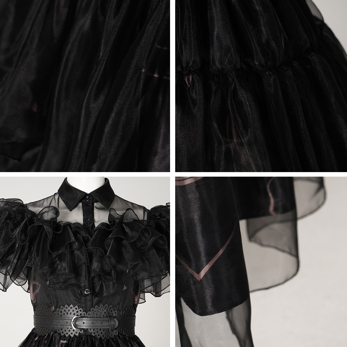 Wednesday The Addams Family (2022 TV Series) Wednesday Black Raval Ball Dress Cosplay Costume Costume - Tophatter Daily Deals