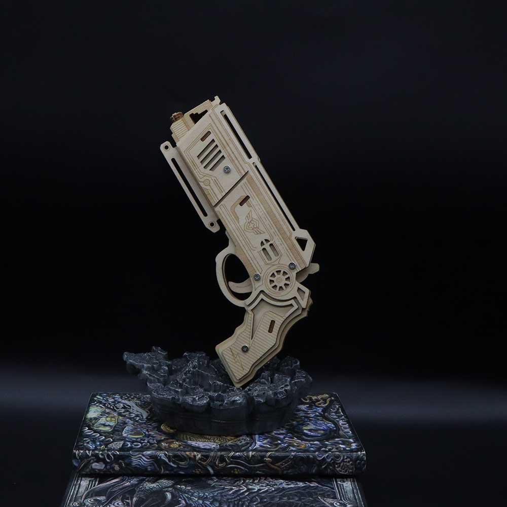3D Wooden Rubber Band Gun Model Kit - Tophatter Daily Deals