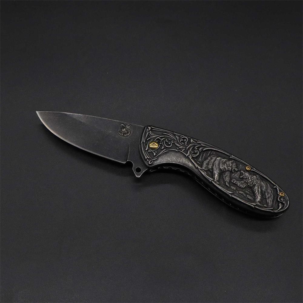 Brown Bear 3D Relief Folding Knife - Tophatter Daily Deals