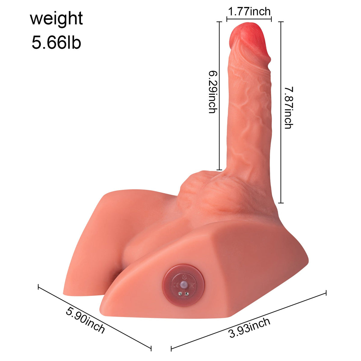 Micah - Hands-Free Realistic Butt with Thrusting Dildo Unisex Masturbator Masturbators - Tophatter Daily Deals