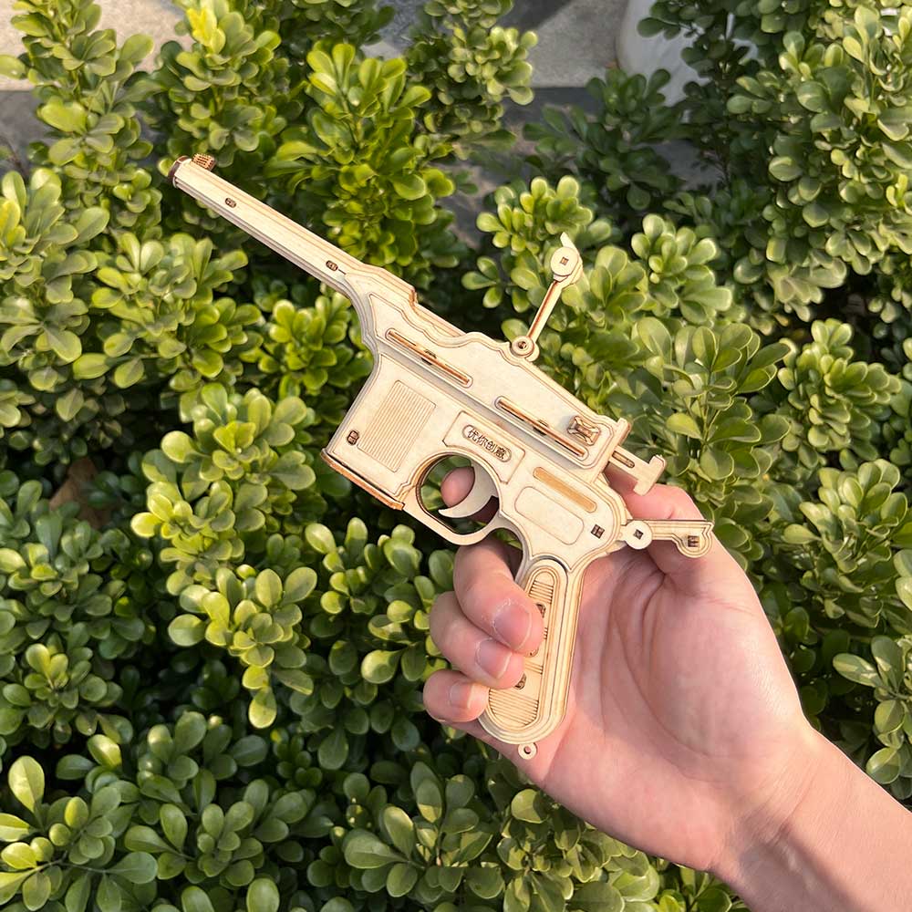Mauser Military Pistol Wooden Model Pistol 3D Puzzle - Tophatter Daily Deals