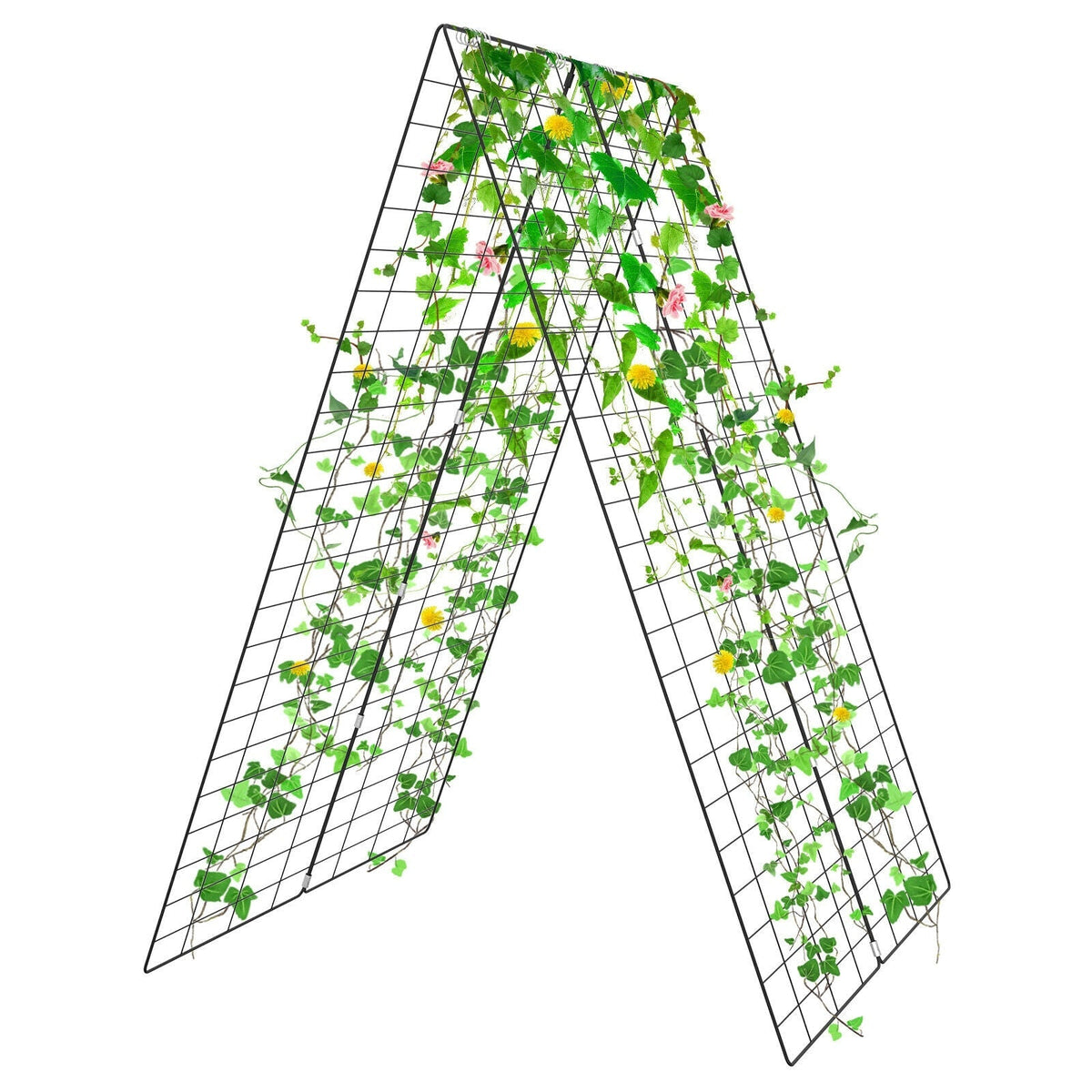 2 Pieces Foldable A-Frame Trellis Plant Supports with Twist Ties Garden & Patio - Tophatter Daily Deals