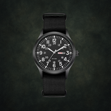 Durable Men’s Military-Style Watch – Waterproof, Scratch-Resistant, 42mm Dial – Green Black Black Men's wristwatches - Tophatter Daily Deals