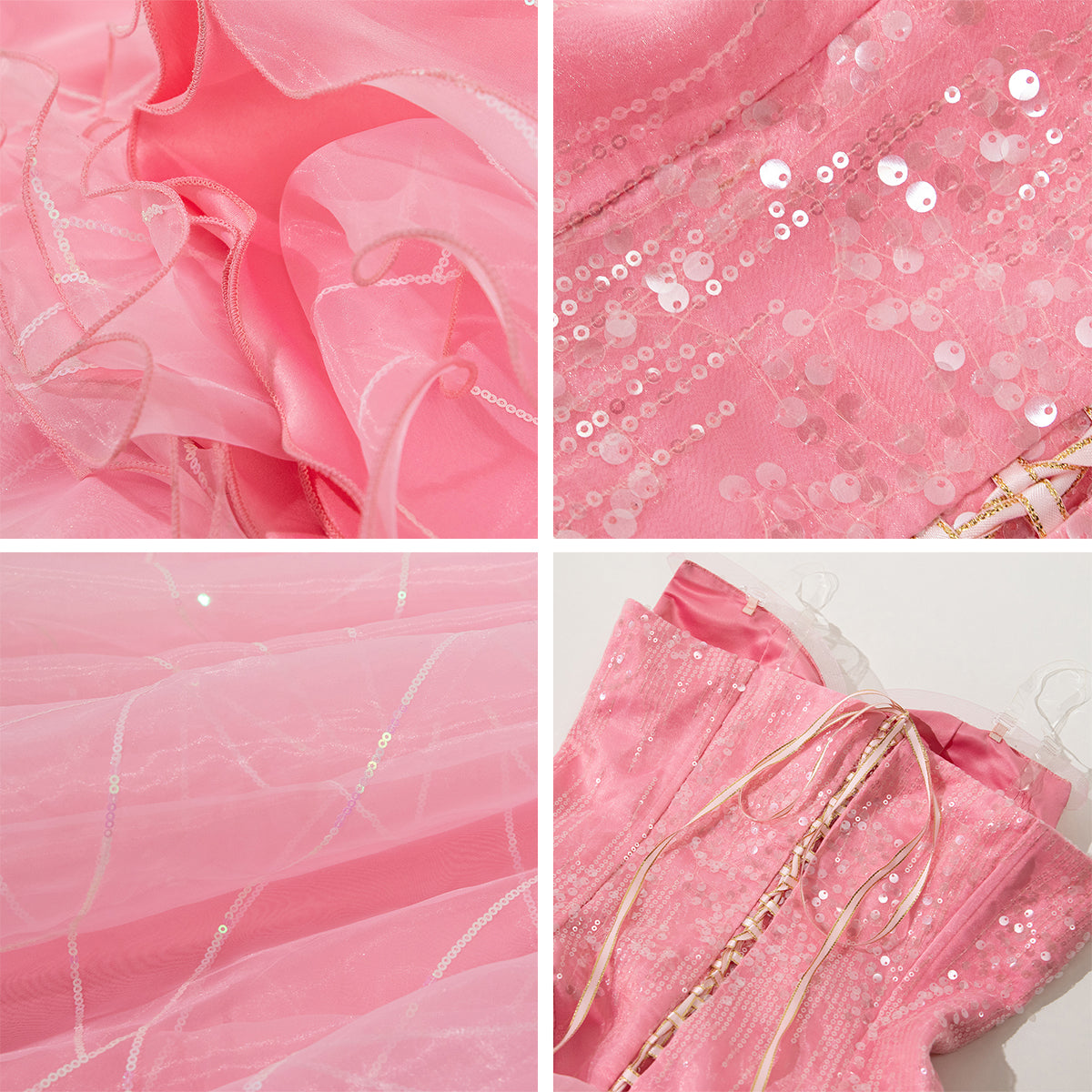 Wicked (2024) Glinda Pink Dress Cosplay Costume Costume - Tophatter Daily Deals