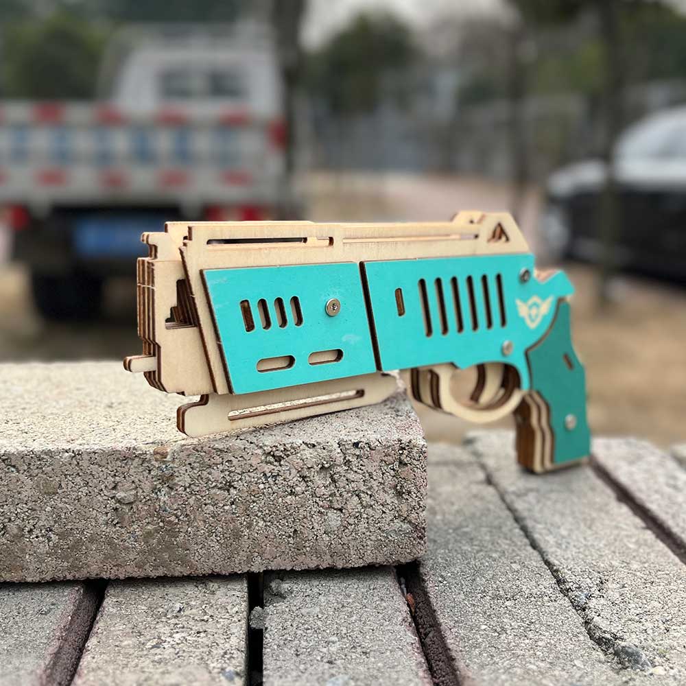 Hunting Eagle 3D Wooden Rubber Band Gun Model Kit - Tophatter Daily Deals