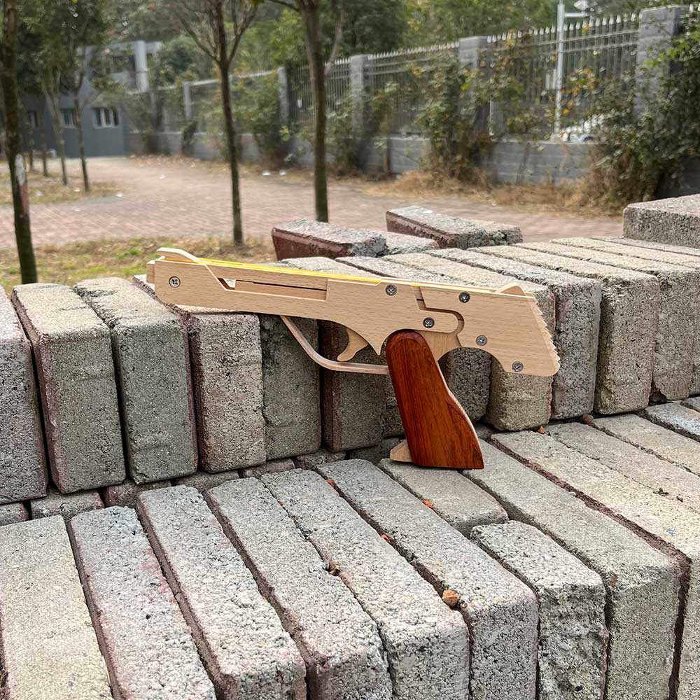 Wooden Assembled Flying Eagle Solid Wood Pistol - Tophatter Daily Deals