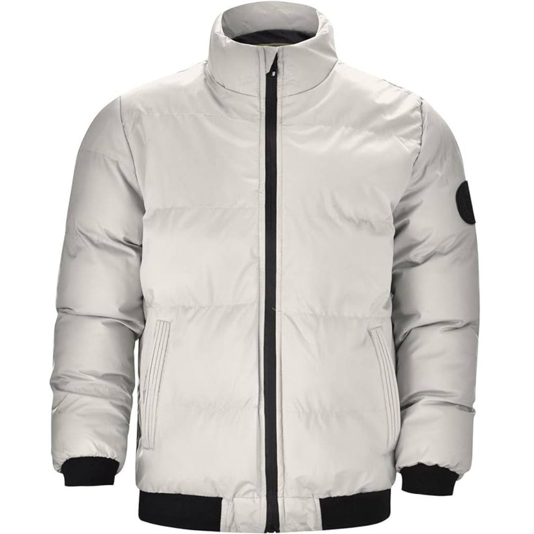 Insulating Men’s Puffer Jacket - Boxy Hip-Length, Winter - Tophatter Daily Deals