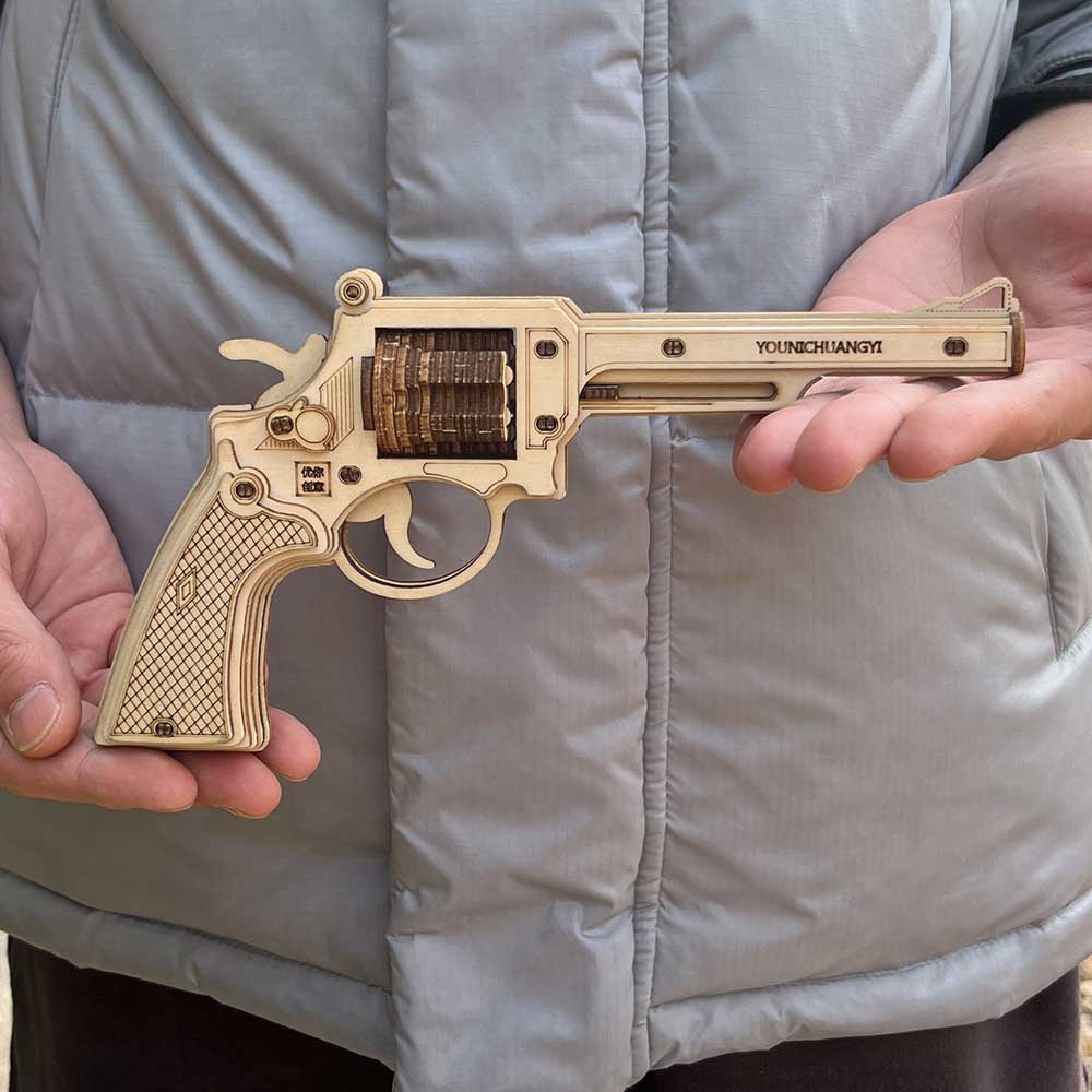 Revolver Wooden Model Kit S&W Gun - Tophatter Daily Deals