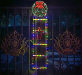 Climbing Santa LED Ladder Lights - 1m Festive Holiday Decoration for Indoor & Outdoor Use, 8 Lighting Modes, Remote Controlled Seasonal Decor - Tophatter Daily Deals