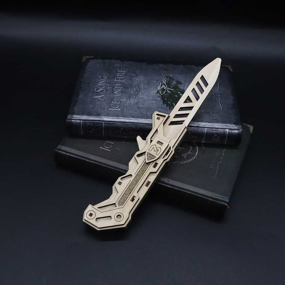 6 Cool Wooden Knife Model Kit 3D Blade Puzzle Toy - Tophatter Daily Deals