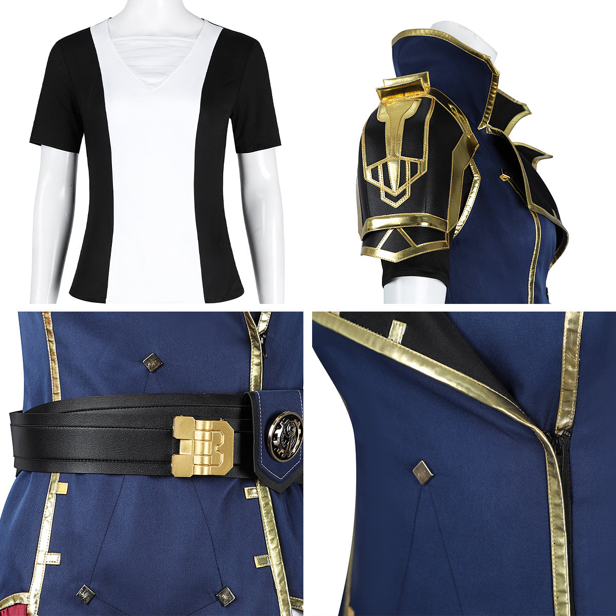 [In stock]Arcane Season 2 League of Legends LOL Vi Cosplay Costume Costume - Tophatter Daily Deals
