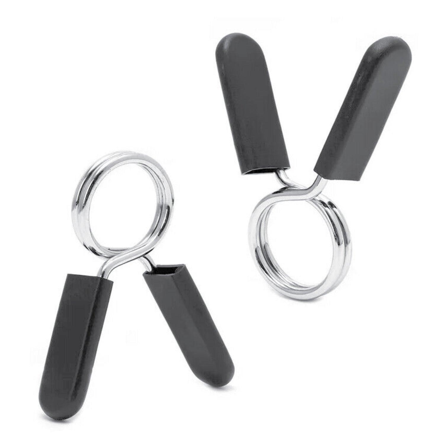 Weight Bar Clips - Steel Barbell Spring Clip Collars Dumbbell Lock Exercise & Fitness - Tophatter Daily Deals