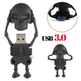 Skeleton USB Flash Drive 3.0 Rubber Skull Memory Stick 16/32gb 10x FASTER! USB Flash Drive - Tophatter Daily Deals