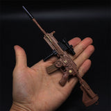 Steampunk HK416 Miniature Metal Gun 21CM/8.3" - Tophatter Daily Deals